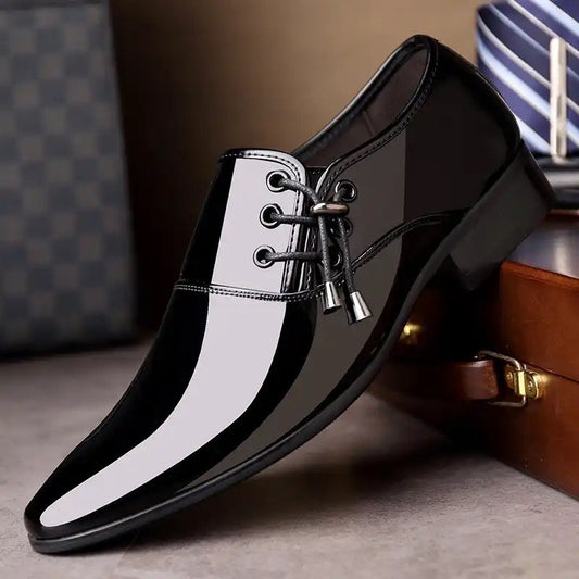 New Men’s Pointed Toe Patent Leather Dress Shoes