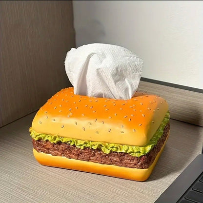 Funny Hamburger Tissue Box: Whimsical Decor for a Lighthearted Touch