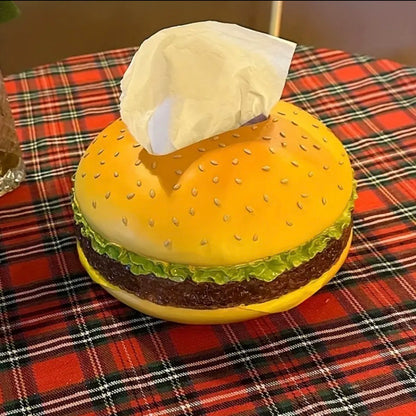 Funny Hamburger Tissue Box: Whimsical Decor for a Lighthearted Touch