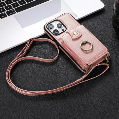 Leather Ring Buckle Phone Case for iphone