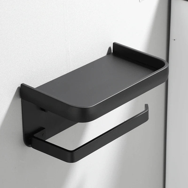 Modern Wall-Mounted TP Holder with Integrated Storage Tray