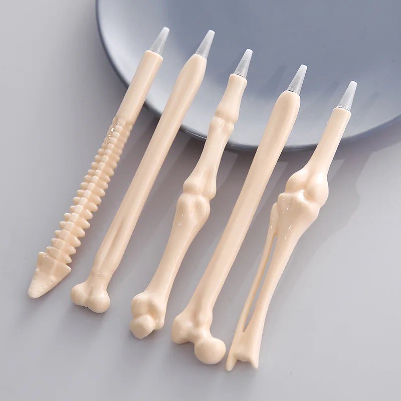 5-Piece Novelty Bone-Shaped Ballpoint Pens