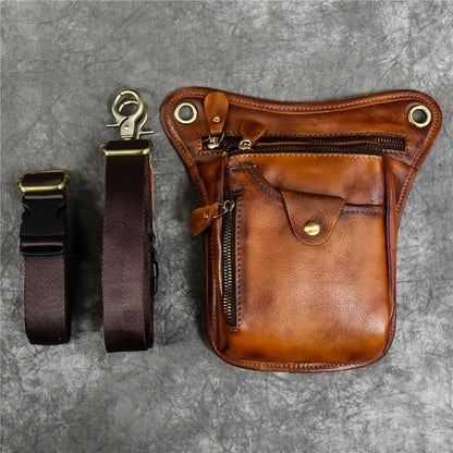 Premium Men's Genuine Leather Crossbody Shoulder Bag