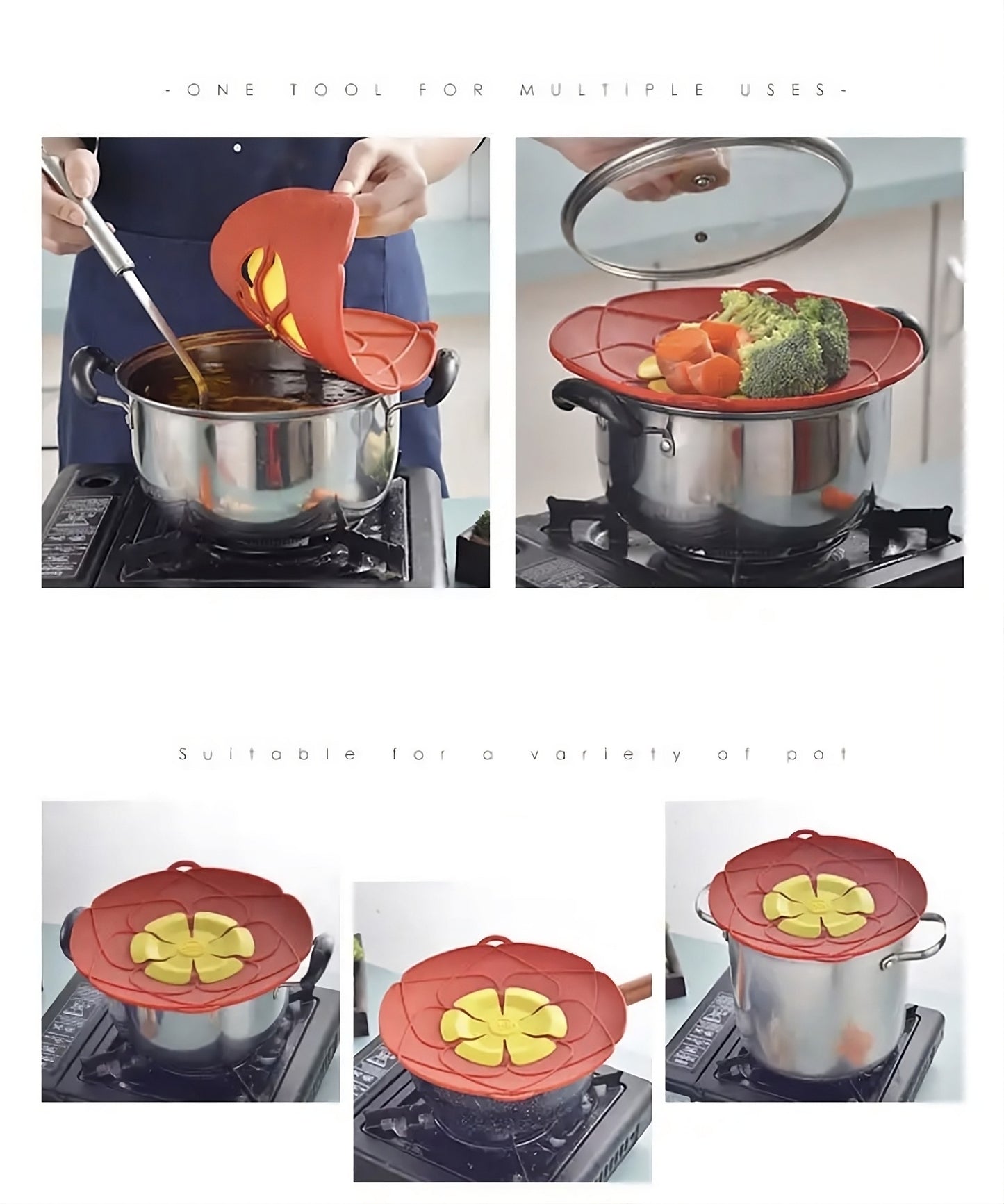 Eco-Friendly overflow cover Silicone Pot: Keep Your Stove Clean