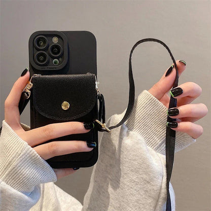 Luxury Leather Crossbody iPhone Case for Everyday Style