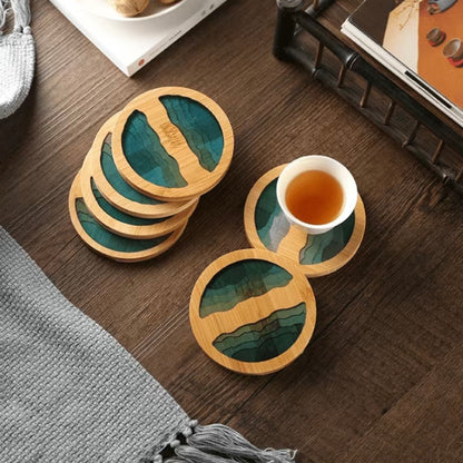 Exquisite Translucent Bamboo Epoxy Coffee/Tea Coaster