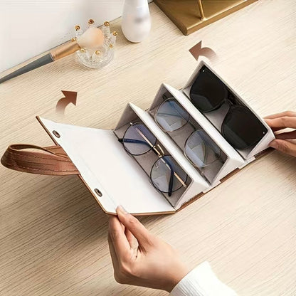 Premium Leather Travel Sunglass Organizer