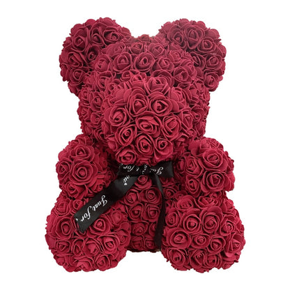 WildHotDeals Rose Bear Heart Artificial FloweR