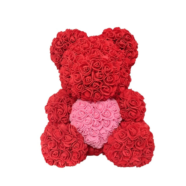 WildHotDeals Rose Bear Heart Artificial FloweR