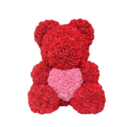 WildHotDeals Rose Bear Heart Artificial FloweR