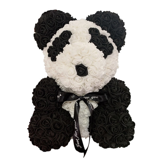 Panda / 40CM WildHotDeals Rose Bear Heart Artificial FloweR