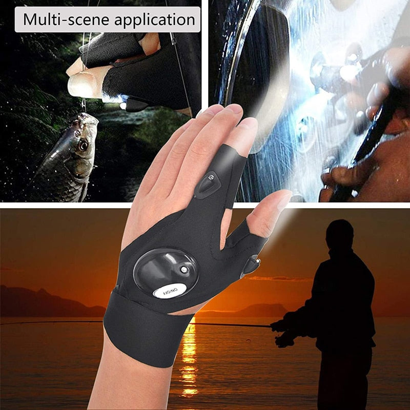 WildHotDeals Outdoor LED Gloves with Waterproof Lights