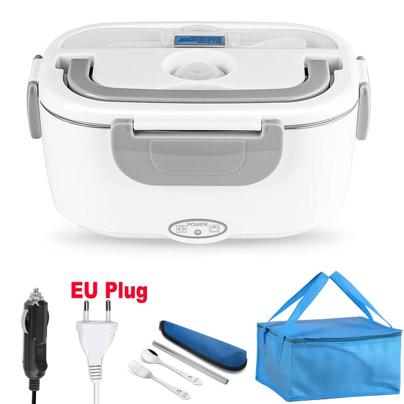 Car EU Plug- Bag Set 1 WildHotDeals 2 in1 Home Car Electric Food Warmer Container