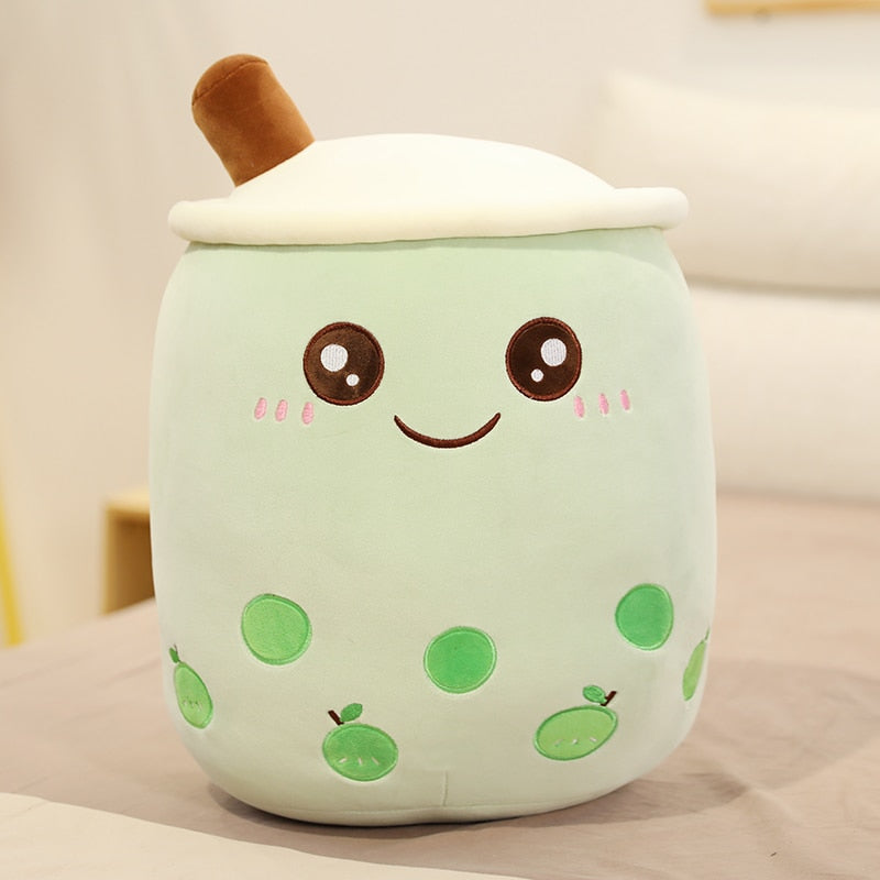 abour 32-35cm / apple green WildHotDeals Cute Stuffed Boba Tea Plushies Pillow