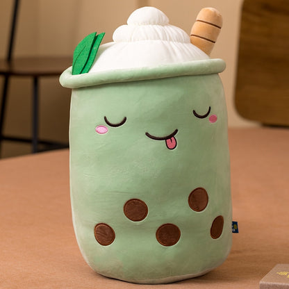 abour 32-35cm / green cartoon WildHotDeals Cute Stuffed Boba Tea Plushies Pillow