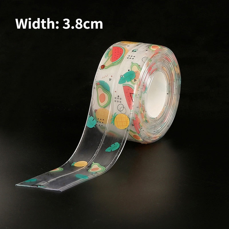 watermelon pineapple / 320cm / 3.2M WildHotDeals Painted Waterproof Sealer Tape For Kitchen/Bathroom Edges