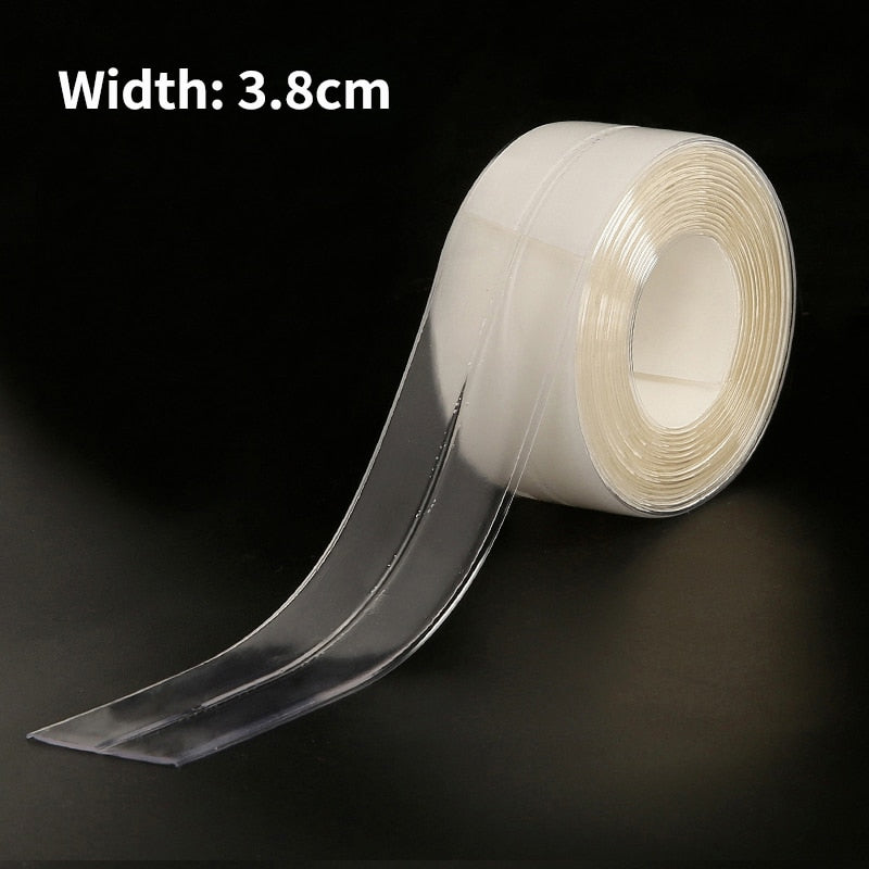 transparent / 320cm / 3.2M WildHotDeals Painted Waterproof Sealer Tape For Kitchen/Bathroom Edges