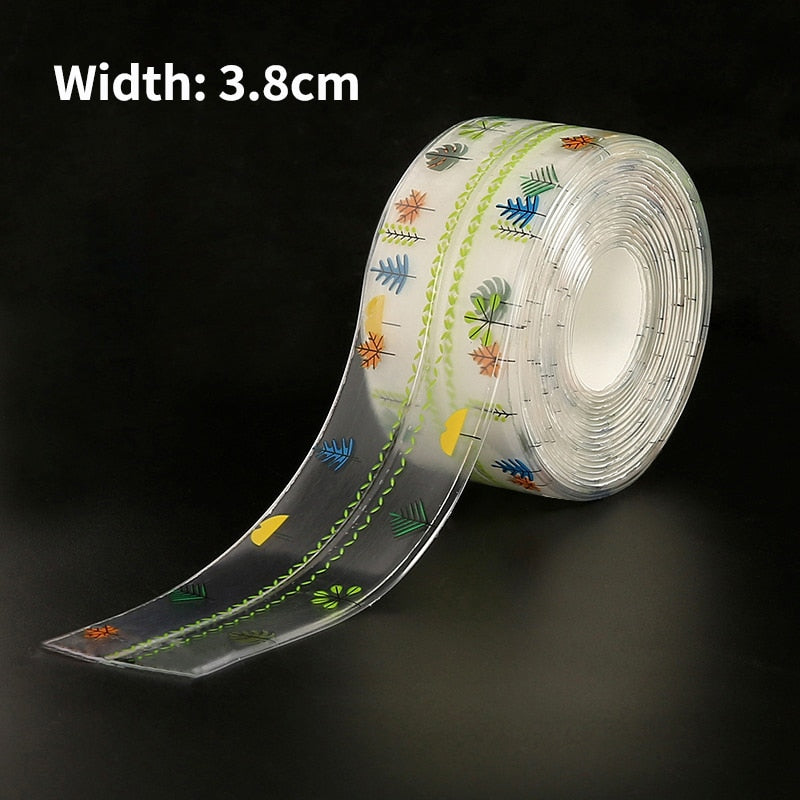 trees germinate / 320cm / 3.2M WildHotDeals Painted Waterproof Sealer Tape For Kitchen/Bathroom Edges