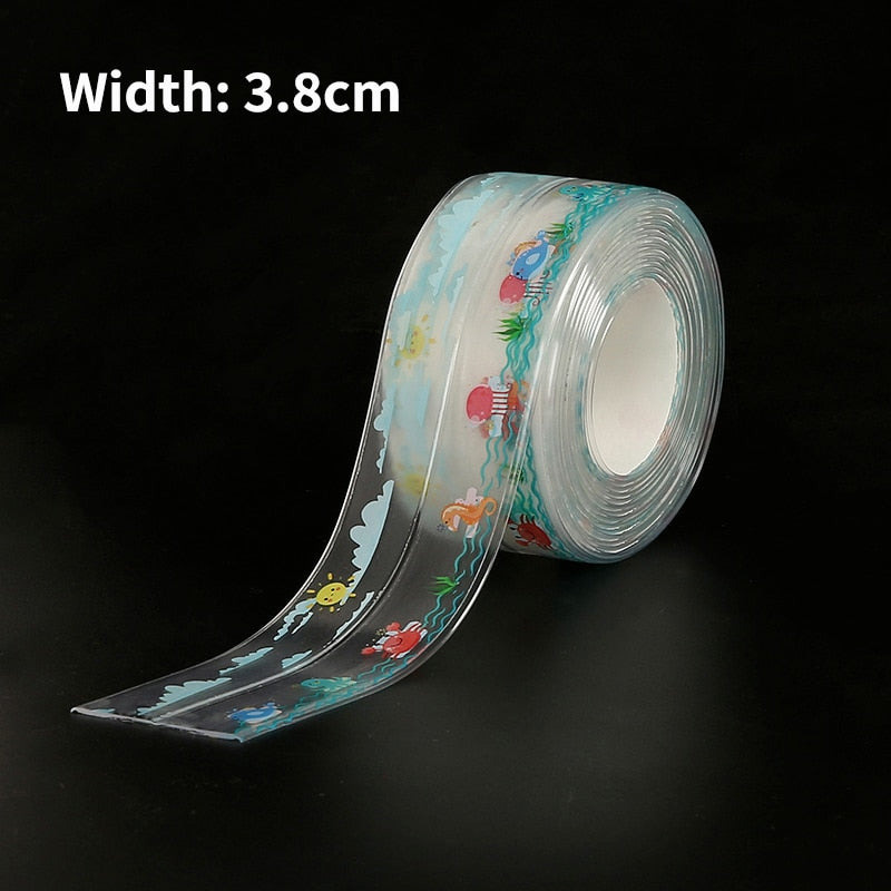 underwater world / 320cm / 3.2M WildHotDeals Painted Waterproof Sealer Tape For Kitchen/Bathroom Edges