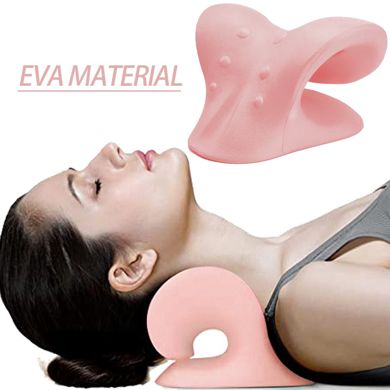 EVA-PINK WildHotDeals PERMANENT Medical Neck Shoulders PAIN Relaxer PILLOW