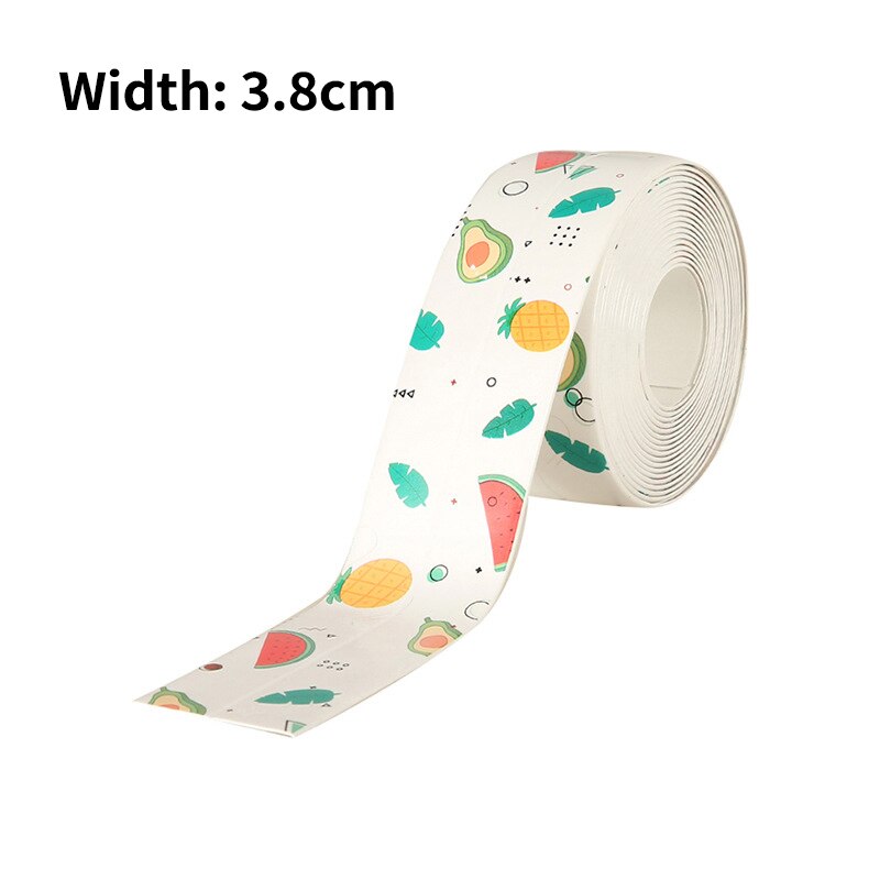 watermelon pineapple 1 / 320cm / 3.2M WildHotDeals Painted Waterproof Sealer Tape For Kitchen/Bathroom Edges