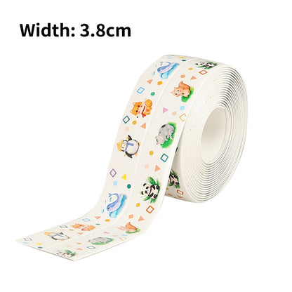 animal world 1 / 320cm / 3.2M WildHotDeals Painted Waterproof Sealer Tape For Kitchen/Bathroom Edges