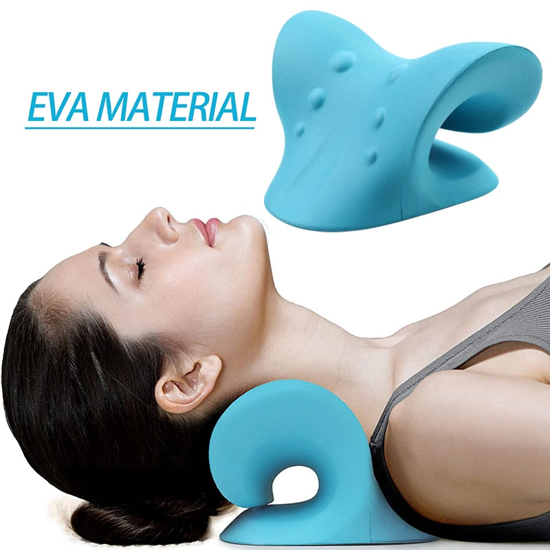 EVA-BLUE WildHotDeals PERMANENT Medical Neck Shoulders PAIN Relaxer PILLOW