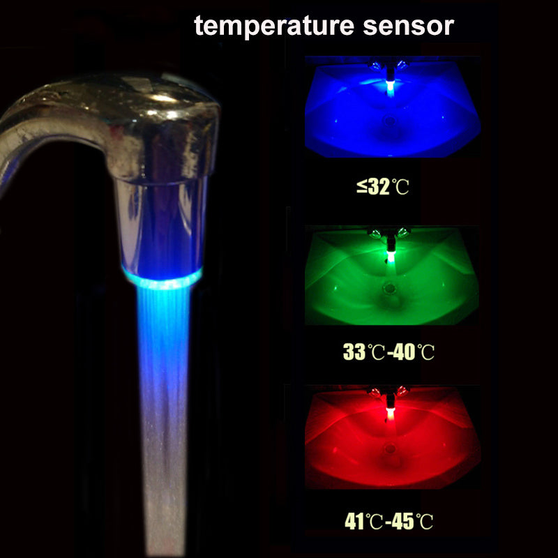 LED Temperature Sensitive 3-Color Light-up Faucet