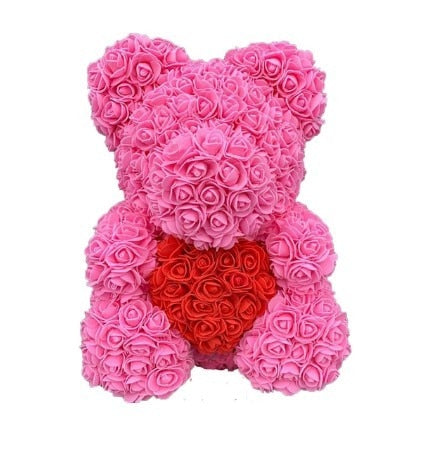 WildHotDeals Rose Bear Heart Artificial FloweR